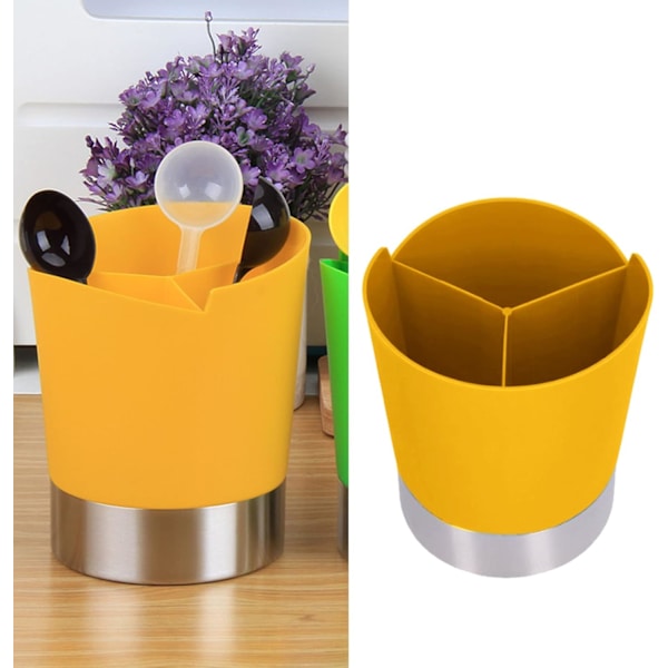 Dispenser Premium Material Kaffe Røreholder Stabil Base for Hjem for Restaurant for Bar Vask Rack Oppvask Hylle (A, En Størrelse)-Gul