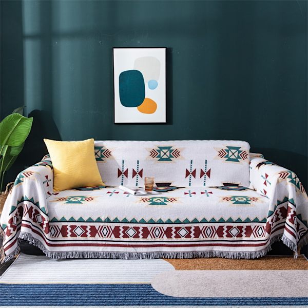 Sofa tæppe vendbart alsidigt sofa tæppe hyggeligt tæppe sengetæppe til sofa, lænestol og enkeltseng - 130 x 180 cm