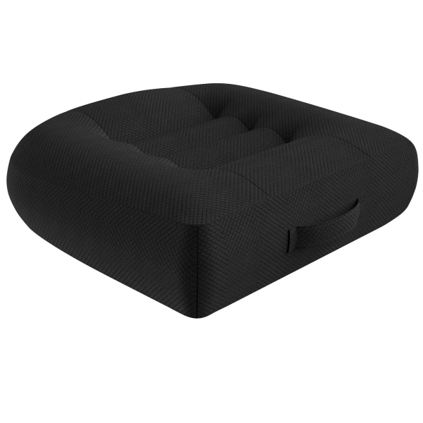 Sædehynde/selestol bil, sædehynde/stolehynde 40x40 kontorstol ergonomisk ortopædisk sædehynde til spisebordsstole sort Black