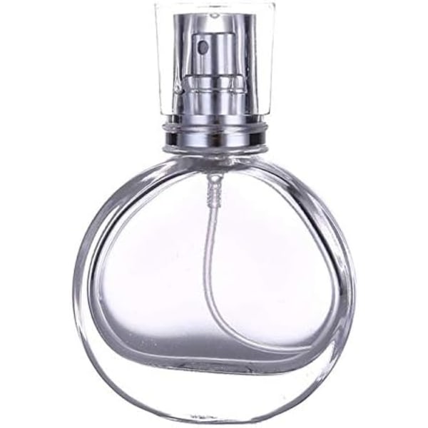 30ml tom glass parfyme sprayflaske Atomizer gjenfyllbar klar rund