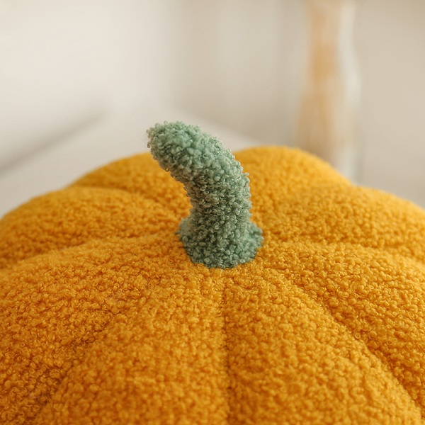 Halloween Gresskar Pledd Pude, Fylt Gresskar Myk Plysj Leke Sofa Pude Myk Gresskar Pledd Dekorasjon (Gul)