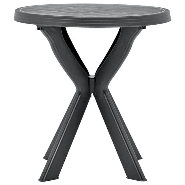 vidaXL Soffbord antracit Ø70 cm plast silver Antracit