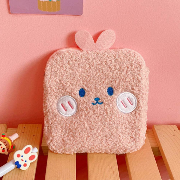 Tyylikkäät kuukautissuojat teini-ikäisille tytöille - vedenpitävä vetoketjullinen tamponi- ja terveyssidepussi - terveyssitepussi teini-ikäisille tytöille ja naisille (pinkki)