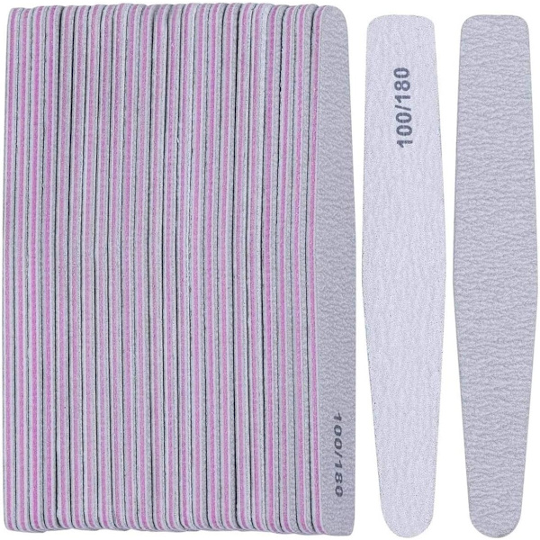 10 st Runda Emery Nagelfilar Personliga Nagelfilar med Slippapper 100/180 Hållbara