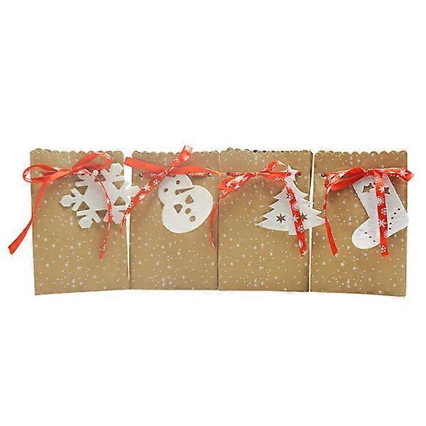 12-pack presentpapper av kraftpapper, julklappspåsar för presenter