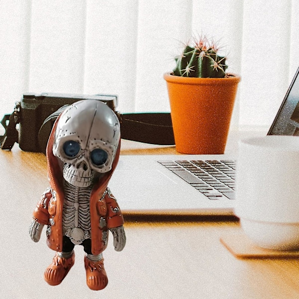 Halloween Hodeskalle Ornament Kule Hodeskalle Statue Levende Utseende Intrikate Detaljer Harpiks Søt Statue Skjelett Halloween Ornamenter C