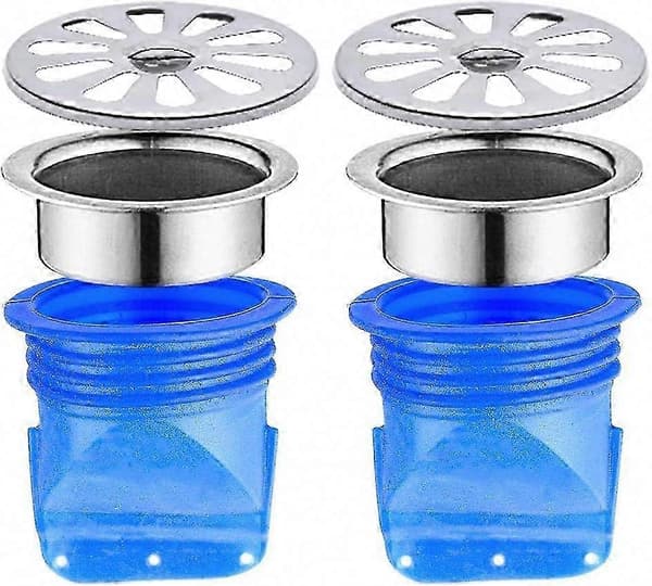 2-pack Justerbar Backventil Silikon Golvbrunn, Envägsventil för Badrumsrör & Slangar (60x50cm)