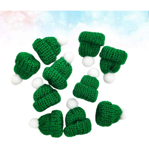 10 stk. Mini Julehat Green
