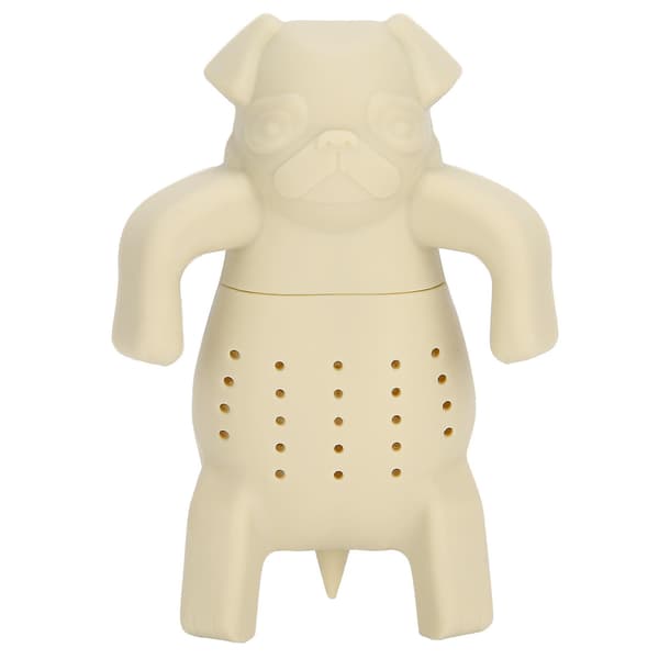 Sød Hundeform Silikone Te-infuser, Te-blad Filter til Hjem og Kontor, Beige