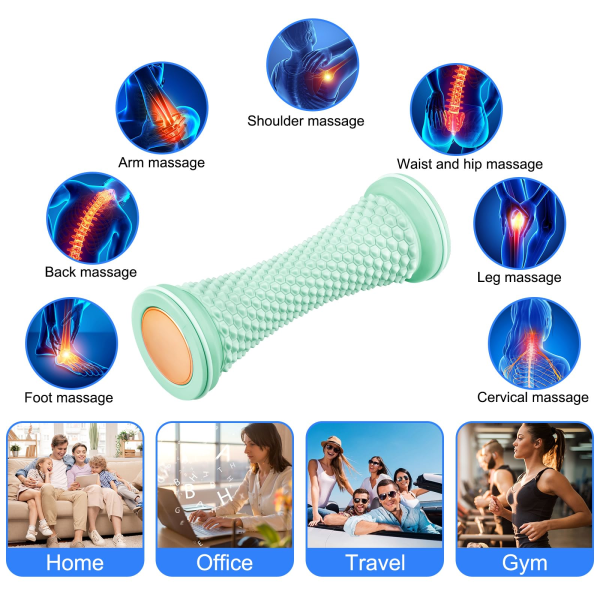 Plantar Fasciitis Massager, Fodmassage Rulle, Opgraderet Fodmassager til Plantar Fasciitis Genopretning og Stramme Muskler Afslapning (Grøn) Green