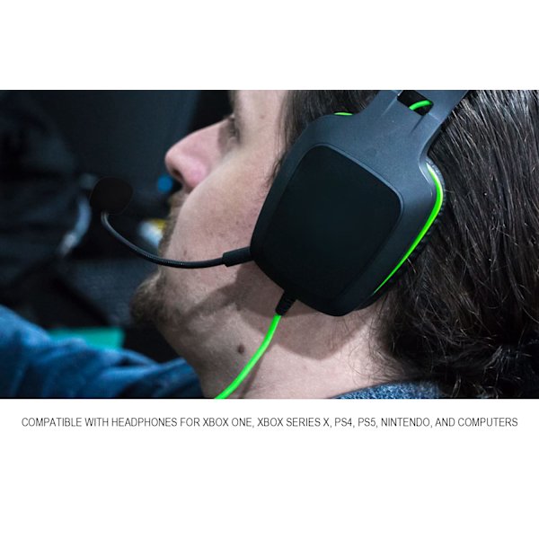 Udskiftning af spilmikrofon til Razer Electra V2 Gaming Headset på PS4 PS5 Xbox One PC, aftagelig bommikrofon