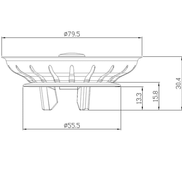 Prop til IKEA Køkken Atlant / Domsjö / Si til Vask – Korgventi silver