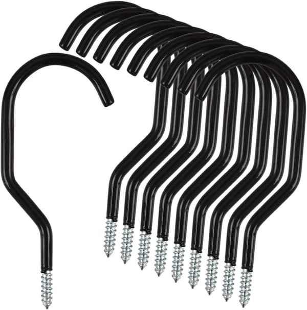 10-pack standard rostfria cykelkrokar för förvaring