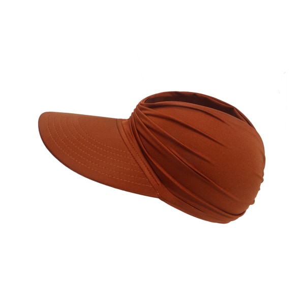 Visirhatt, solhatt dam solskydd strandhatt bred brätte solhatt med UV-skydd för sport golf tennis utomhus 56-65CM coffee