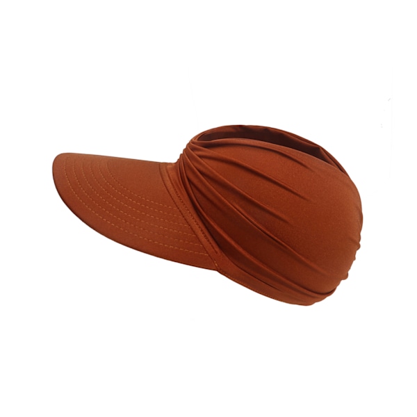 Visor Hat, Solhatt Dame Solbeskyttelse Strandhatt Bred Bremskjerm Solhatt med UV-beskyttelse for Sport Golf Tennis Utendørs Strand 56-65CM coffee