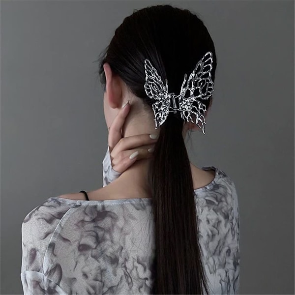 Hiusleuat Butterfly-hiusneula Hopea Butterfly Shape Suuri Metallihiusleuka Nonslip-hiusleuat paksulle ja ohuelle hiukselle Vahva pito Hiusleuka