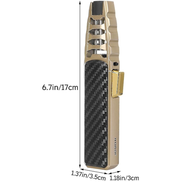 Turbine Torch Lighter Jet Flame Solar Beam Torch Jordens Varmeste Lommelygte Vindtæt - Sort Kulfiber