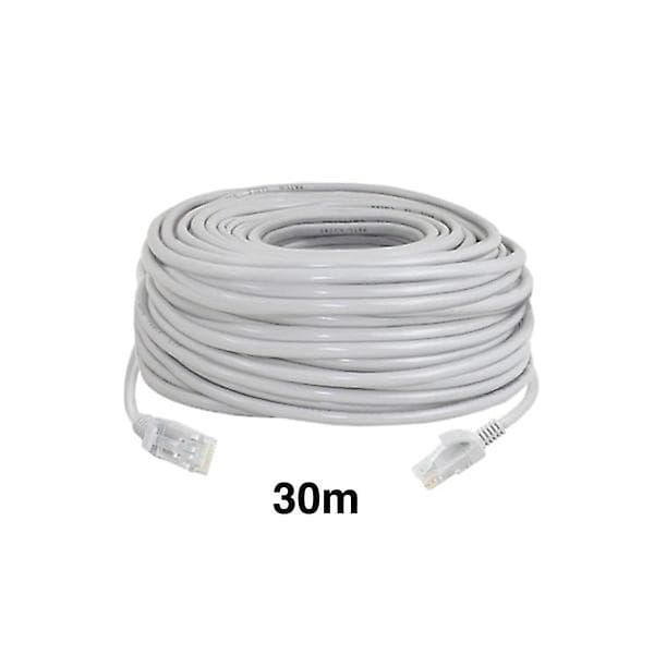 30m - Verkkokaapeli - Cat5e - Internet-kaapeli Harmaa