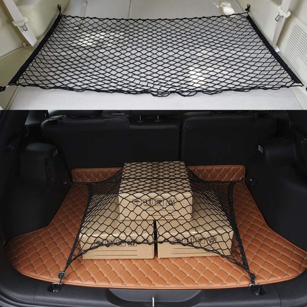 Universal Car Storage Net, Bagage Storage Net, Bil Bagage Net, Biltillbehör Net, Kids Bagage Net, För SUV Truck Black