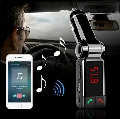 Trådlöst Bluetooth Handsfree-kit + FM-sändare + 2 USB-portar 5V/2A Multiladdare