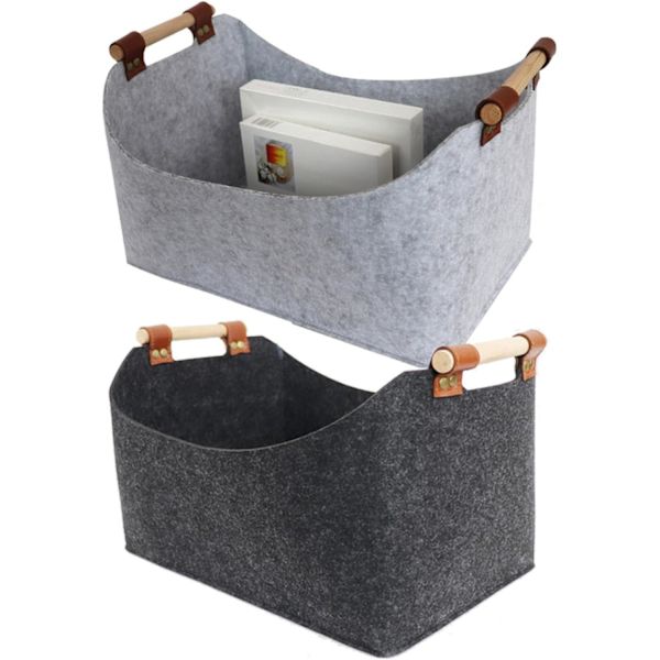 3 kpl vaaleanharmaata huopavarastosäiliötä light gray