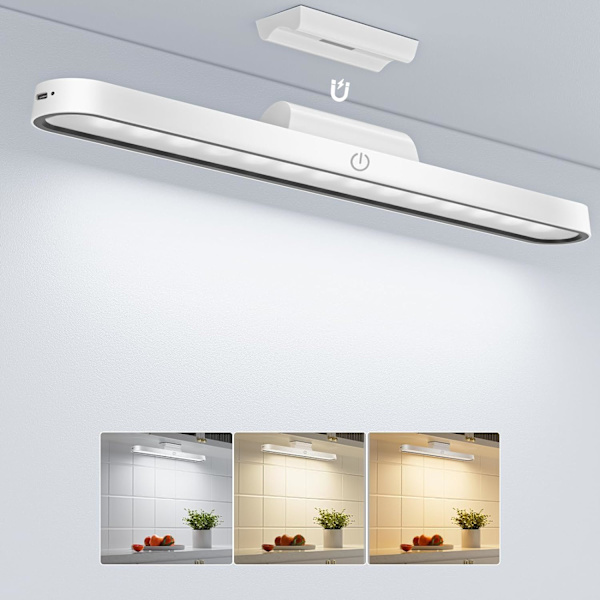 Langaton LED-keittiövalo, USB-ladattava valo, magneettivalo, säädettävä kirkkaus pöytälamppu
