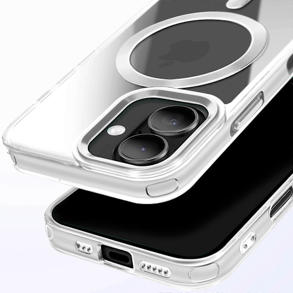 Skal MagSafe för iPhone 16 Baksida Kristallfärg, vit white