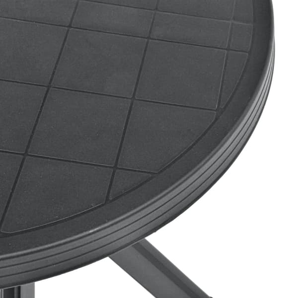 vidaXL Soffbord antracit Ø70 cm plast silver Antracit