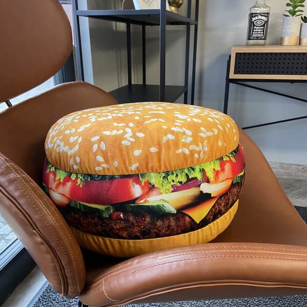 Stor pude formet som en Burger stor Hamburger