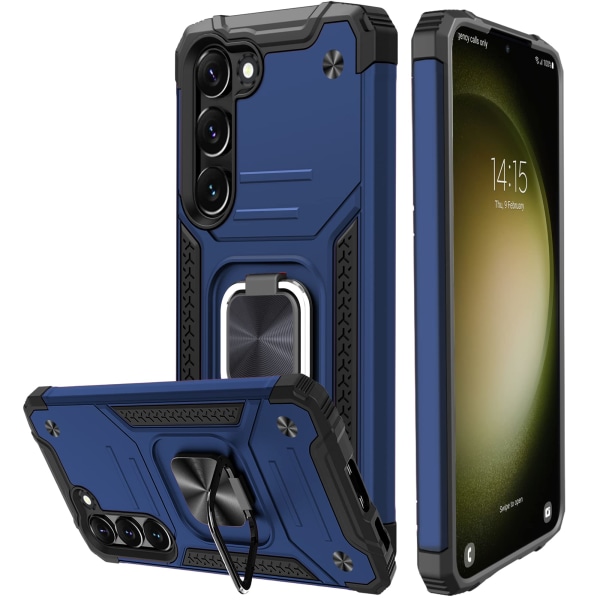 Iskunkestävä case Samsung A71-5G:lle, rengasjalusta, puskurin cover Samsung A71-5G:lle - sininen Blue