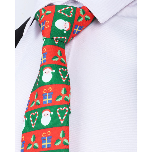 Joulusolmiot miehille, miesten joulusolmiot Joulupukin solmiot Joulusolmiot Juhlasolmiot Holiday Solmiot Red green Santa Claus