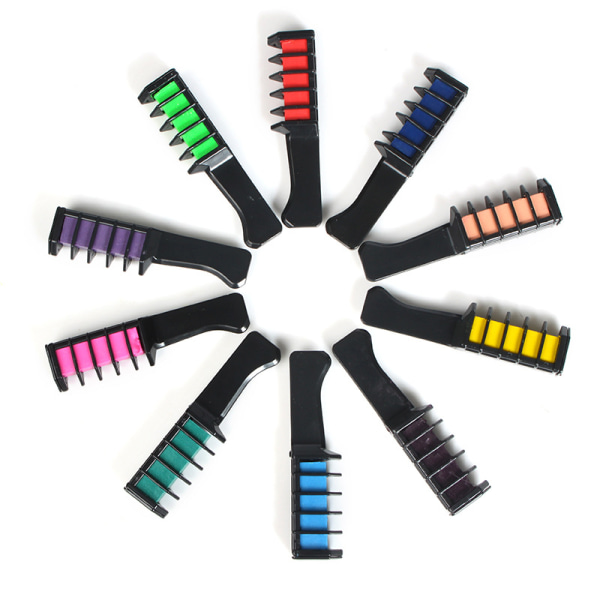 Engangs hårfargingskam, 10-farger mini engangs profesjonelle fargestifter Salong Bruk hårfargekammer fargestifter