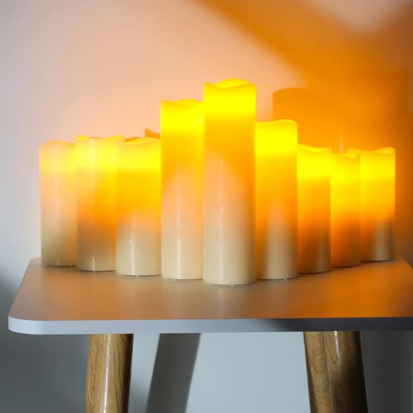 9 stk. Flammeløse LED-lys