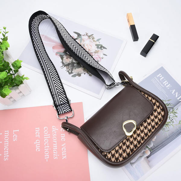 Bred axelrem, justerbar ersättningsbälte gitarr stil crossbody handväska väska rem 2