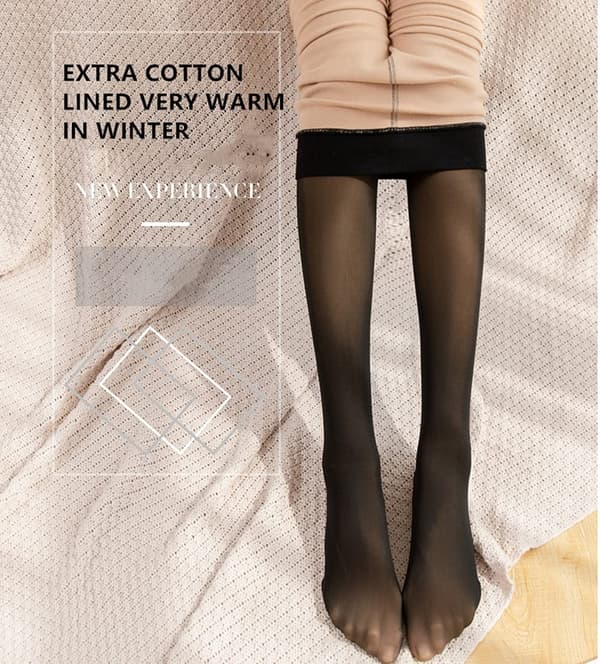 Kvinnors magiska extra tjocka varma vinterdubbla fodrade stretch termiska fleecetights