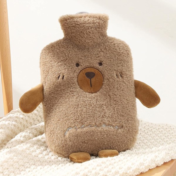 Hot Water Bottle, Heated Plush Hot Water Bottle, Stomach Hot Water Bottle, Hot Water Water Bottle, Cute Hot Water Bottle (1L)