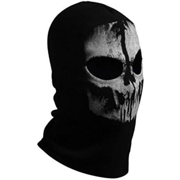 Unisex Ghost Print Strømpemaske Balaclava Maske God for Krigsspill Halloween Cosplay Print-3