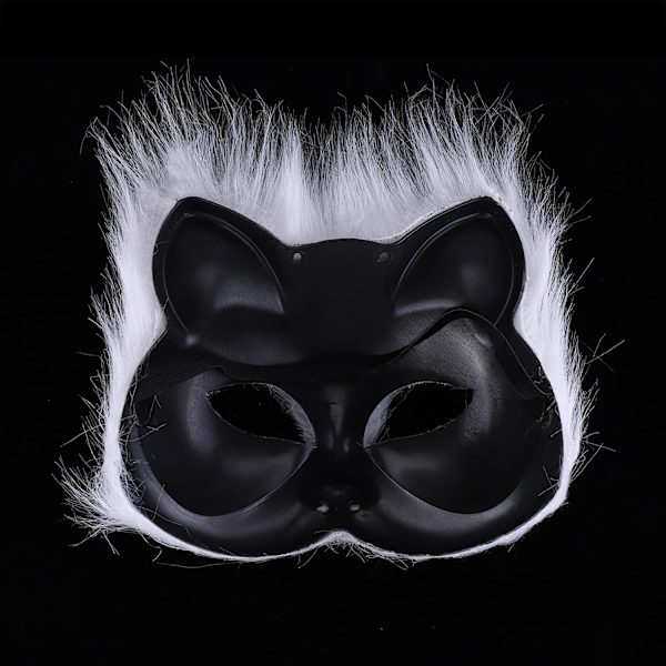 Karvainen kettu naamio Halloween Cosplay puku Puoli kasvojen huntu Silmälasit naamiaisasu Silmänaamio, Halloween juhla meikki prop puku lisävaruste Eläin juhla