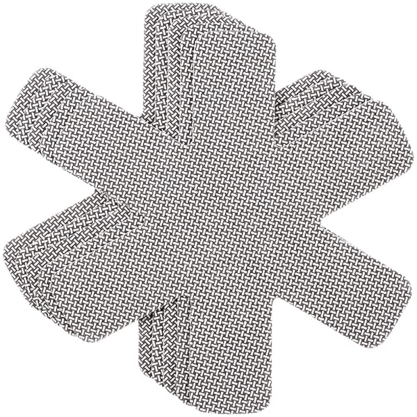 Huopapannun suojat - set 5 - 38 cm - XL astiasuojat - pinoamissuoja täydelliseen pannulle (harmaa) gray