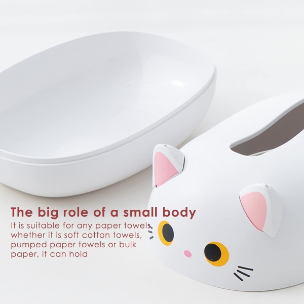 Serviettbeholder i form av en katt White