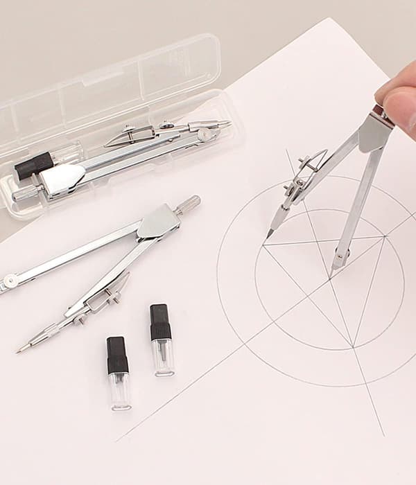 Korkeakoulukompassi, ammattikompassi, ruuvikompassi, ammattimainen piirustuslyijykompassi