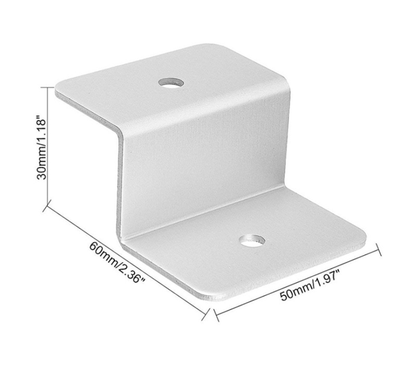 Z-formad solpanel, 8 st solpaneler aluminiumfäste passar tak RVs, solpanelmontering antar Z-formad design (med 16 muttrar och 16 bultar)