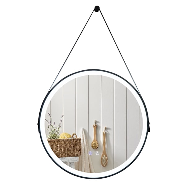 Rund LED-väggspegel 50 cm anti-dimma, badrumsspegel, cirkel LED