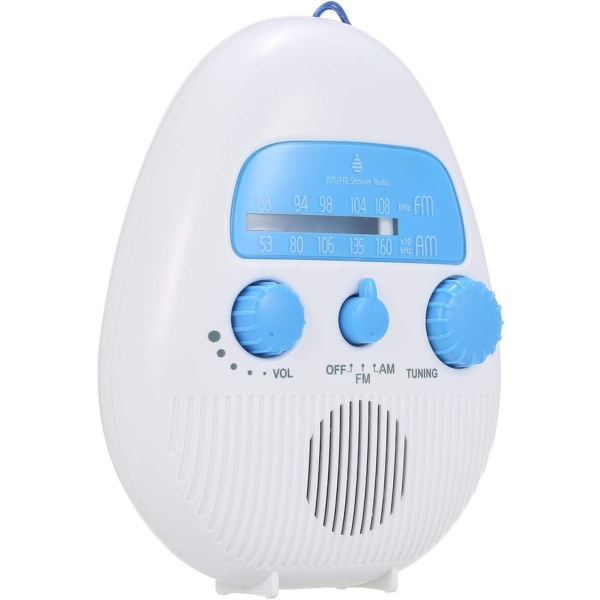 Digital duschradio, portabel miniduschradio inomhus FM AM Elektronisk inbyggd högtalare Vattentät för badrum
