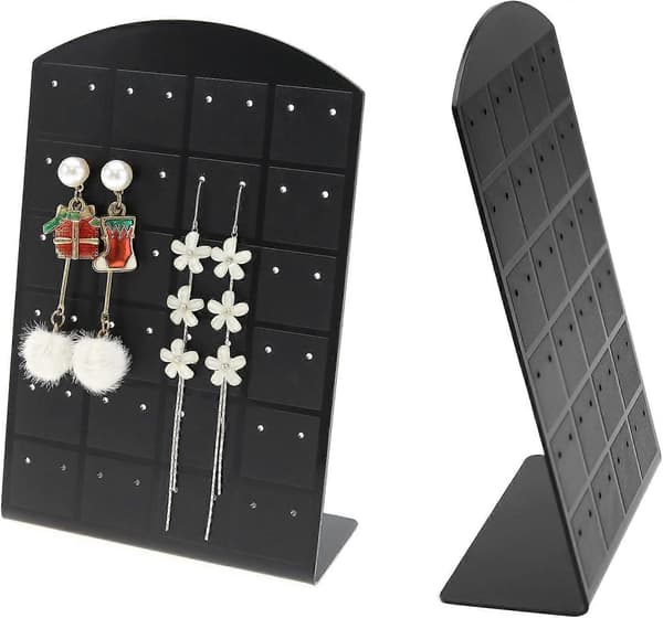 5-pack 48 Hål Plast Örhänge Smyckesställ - L Form