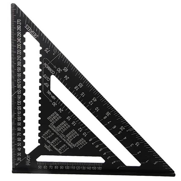 30 cm:n kolmioviivain, kolmioviivain, puusepän neliömetrinen kolmio ammattimainen puusepän kulmaviivain