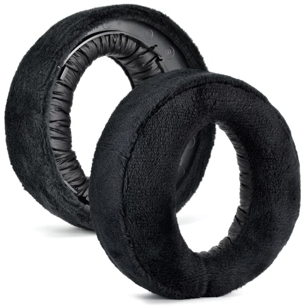 PS5 öronkudde - defean Cover för öronkuddar Kompatibel med Sony ps5 trådlösa hörlurar, Pulse 3D trådlöst headset (svart velour) Black Velour