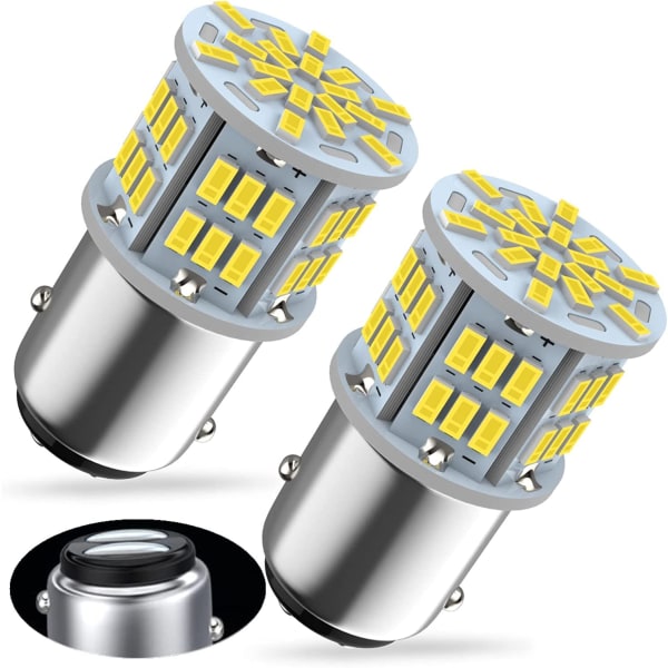 1157 LED-pærer 12V 24V - Super Bright White 6000K - Til bremselys/stoplys/baglygter