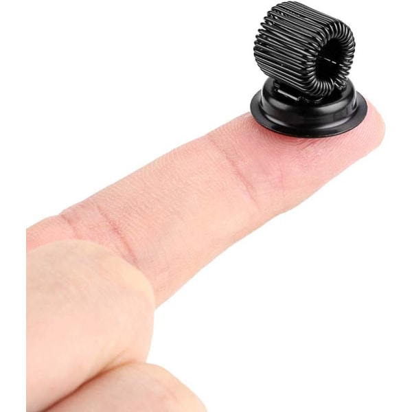 4 st starka magnetiska pennhållare med justerbar fjäderögla, avtagbar pennklämma i rostfritt stål, svart, 20 mm