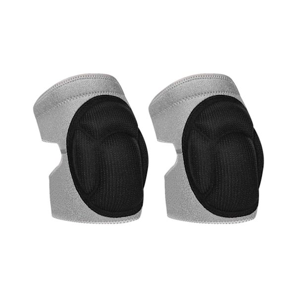 Unisex knäskydd för utomhussporter, hemarbete, golvrengöring, trädgårdsarbete, knäskydd och knäskydd, M-kod (grå) Gray M